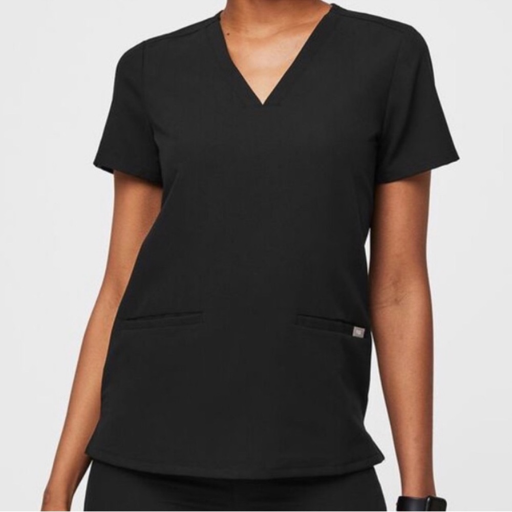 Figs Casma Top, black, size small